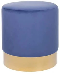 Beliani Puf welurowy  39 cm niebieski SOPHIA - Pufy i podnóżki - miniaturka - grafika 3