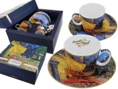 Filiżanki - Carmani Kpl 2 filiżanek espresso V Van Gogh Taras kawiarni nocą - miniaturka - grafika 1
