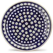Talerze - Bolesławiec Gu-1259 Dek 487 25,5 Cm Granatowy Talerz Obiadowy Płytki Ceramiczny - miniaturka - grafika 1