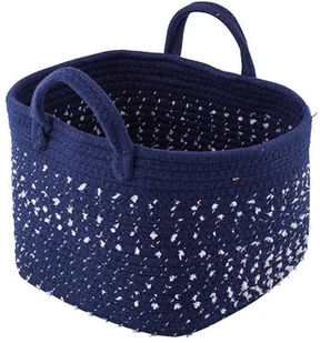 Lumarko Lumarko Kosz Pleciony 25x25x20cm Granatowy! 040800416 Alt - Kosze wiklinowe - miniaturka - grafika 2