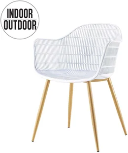 Intesi Krzesło Becker białe/naturalne - Krzesła - miniaturka - grafika 2