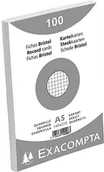 Zakładki indeksujące - Exacompta Karty katalogowe  10208E (opakowanie 100 szt., 250 g, obkurczone, DIN A5, 14,8 x 21 cm, kwadratowe, idealne do szkoły) 1-pak białe - miniaturka - grafika 1