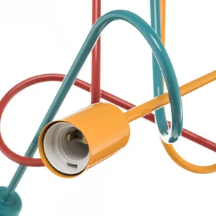 EULUNA Lampa sufitowa Oxford 3-pkt. czerwona/turkusowa - Lampy sufitowe - miniaturka - grafika 5