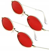 Okulary przeciwsłoneczne - Retro Okulary Lenonki Łezki Kolory Steampunk O29 - miniaturka - grafika 1