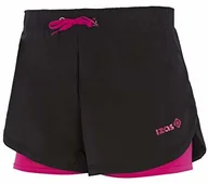 Spodnie sportowe damskie - IZAS IZAS Damskie szorty do biegania Malawi wielokolorowa czarny/fuksjowy S 8434076478241 - miniaturka - grafika 1
