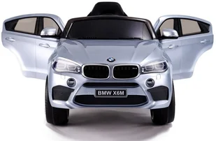 Auto na Akumulator Bmw X6 Srebrny Lakierowany - Pojazdy elektryczne dla dzieci - miniaturka - grafika 17