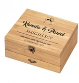 Gadżety dla niej i dla niego - Murrano Akcesoria do wina dedykacja zestaw dla pary na ślub rocznicę ZDW4-010 - miniaturka - grafika 1