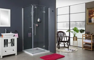 Sea Horse Kabina bezprofilowa jednodrzwiowa FRESH-LINE 120x80x195 prawa chrom BK248T08/12P - Kabiny prysznicowe - miniaturka - grafika 4