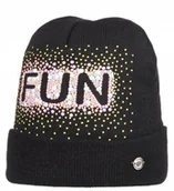Czapki dla dzieci - Nordbron Czapka dziecięca Funny Beanie black 53-55 - miniaturka - grafika 1