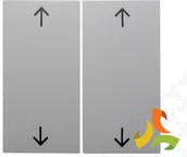 Wyłączniki światła i elektryczne - Hager BERKER B.KWADRAT Klawisze do wyłącznika żaluzjowego z nadrukiem "strzałki" biały połysk 5316448999 5316448999/HAG - miniaturka - grafika 1