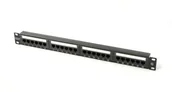 Pozostałe akcesoria sieciowe - Digitus Patch panel 19"" 24 porty, kat.5e, U/UTP, 1U, czarny (kompletny) (DN-91524U-1) - miniaturka - grafika 1