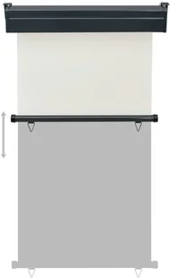 vidaXL Markiza boczna na balkon, 100 x 250 cm, kremowa vidaXL - Markizy - miniaturka - grafika 5