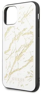 Guess Marble Glass Gold Glitter Etui iPhone 11 Pro Max biały 10_15939 - Etui i futerały do telefonów - miniaturka - grafika 4