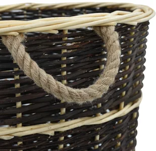 vidaXL Plecak na drewno opałowe, 57x51x69 cm, naturalna wiklina vidaXL - Akcesoria kominkowe - miniaturka - grafika 8