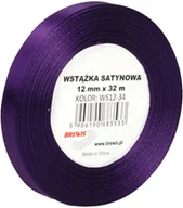 Pasmanteria - Brewis Wstążka dekoracyjna satynowa 12mm/32m fioletowa 34 - miniaturka - grafika 1