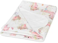 Koce i narzuty dla dzieci - Matex Kocyk bawełniany dla noworodka i niemowlaka 75x100 Ines/Różowy jednorożec - Baby KOC BM TB0236_36 - miniaturka - grafika 1