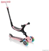 Hulajnogi - Globber Hulajnoga jeździk rowerek GO-UP Foldable Plus Lights 643-210 Pastel Pink 643-210 - miniaturka - grafika 1