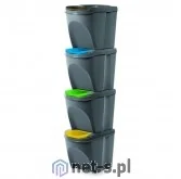 Kosz do segregacji śmieci Sortibox 20 l, 4 szt., szary - Kosze na śmieci - miniaturka - grafika 2