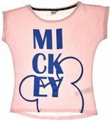 Koszulki dla dziewczynek - Disney Licencja Walt Różowy T-shirt młodzieżowy Myszka Miki 22491 - miniaturka - grafika 1