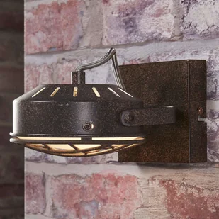 Lampenwelt com Rdzawy kinkiet LED Tamin, styl industrialny - Lampy ścienne - miniaturka - grafika 5