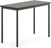 Meble do szkół i przedszkoli - AJ Produkty Stół SONITUS, 1200x600x900 mm, ciemno szare linoleum, antracyt - miniaturka - grafika 1