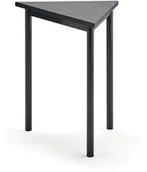 Meble do szkół i przedszkoli - AJ Produkty Biurko SONITUS TRAPETS, 700x600x720 mm, ciemno szare linoleum, antracyt - miniaturka - grafika 1