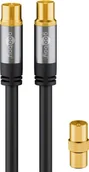 Kable - Goobay TV antenna cable 135dB black 3m 4x shielded (70378) - miniaturka - grafika 1