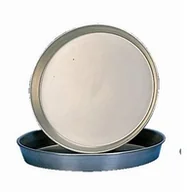 Formy do ciast - Unbekannt cateringu Appliance superstore 52 żelazo Pizza Pan, 3,8 cm głębokości, czarny S474 - miniaturka - grafika 1