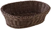 Wyposażenie lokali gastronomicznych - APS Koszyk owalny z polipropylenu 250 x 190 x 65 mm, brązowy | Profi Line 50803 - miniaturka - grafika 1