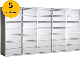 Kart-Map 5 szaf kartotekowych KOP/7 B5 RAL 7035 z 7 szufladami 2-rzędowymi KOP/7 5 sztuk - Szafy biurowe Kart-Map 5 szaf kartotekowych KOP/7 B5 RAL 7035 z 7 szufladami 2-rzędowymi KOP/7 5 sztuk - Szafy biurowe - miniaturka - grafika 1