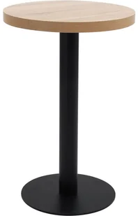 vidaXL Stolik bistro, jasnobrązowy, 50 cm, MDF - Stoły - miniaturka - grafika 6