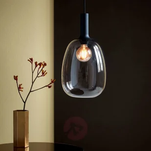 Nordlux Lampa wisząca Alton szklany klosz szary dym 23cm - Lampy sufitowe - miniaturka - grafika 4