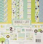 Pozostałe akcesoria dla plastyków - Echo Park Collection Kit Bundle Of Joy Baby Boy, rozmiar 30,5 x 30,5 cm (12 x 12), papier do scrapbookingu BJBT78016 - miniaturka - grafika 1