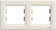 Klawisze i ramki - Schneider Asfora ramka podwójna pozioma kremowa EPH5800223 - miniaturka - grafika 1