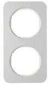 Klawisze i ramki - Berker R1 aluminium/biały ramka 2 B_10122174 - miniaturka - grafika 1