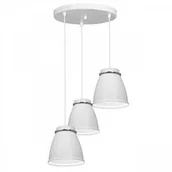 Lampy sufitowe - Luminex Lerdo 1938 lampa wisząca zwis 3x60W E27 biała/chrom - miniaturka - grafika 1