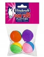 Zabawki dla kotów - Vitakraft Piłki Z Gąbki Dla Kota 4szt. - miniaturka - grafika 1