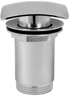 Korki do umywalek - Ferro Korek klik-klak do umywalek z przelewem Quadro chrom - miniaturka - grafika 1