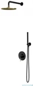 Zestawy prysznicowe - Omnires Y podtynkowy zestaw prysznicowy czarno/złoty SYSY18BLGL | - miniaturka - grafika 1