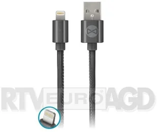 FOREVER FOREVER USB-Lightning 1M skóra czarny - Kable USB - miniaturka - grafika 2