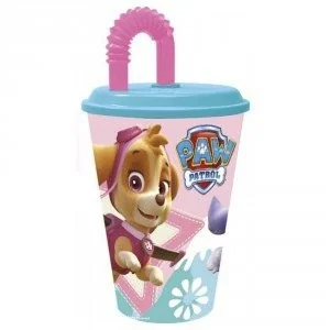 Kubek plastikowy ze słomką Paw Patrol Skye 430 ml - Kubki dla dzieci - miniaturka - grafika 2