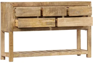 vidaXL vidaXL Szafka, 120x30x75 cm, lite drewno mango - Szafki do salonu - miniaturka - grafika 4