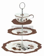 Tace i patery - Nuova Cer Easy life r2s 3 PIĘTROWA PATERA ETAŻERKA DO SŁODYCZY Vintage Chocolate (1143 CHOV) - miniaturka - grafika 1