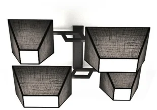 Light4home Żyrandol natynkowy ROOF 4xE27/40W/230V czarny - Lampy sufitowe - miniaturka - grafika 2