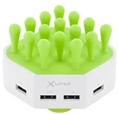 Ładowarki do telefonów - Xlayer XLayer ładowarka USB Adapter 4 ports, zielony 212728 - miniaturka - grafika 1