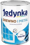 Farby do metalu - Jedynka Emalia alkidowa biała 0 9 l - miniaturka - grafika 1