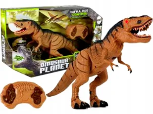 LEANToys Dinozaur Tyranozaur Rex Zdalnie Sterowany R/C z Parą 7159 - Zabawki interaktywne dla dzieci - miniaturka - grafika 3