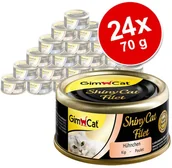 Mokra karma dla kotów - GimCat ShinyCat, w bulionie 6 x 70 g - Kurczak i krewetki - miniaturka - grafika 1
