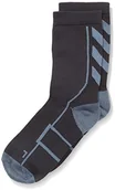 Piłka nożna - Hummel Trzmiel Kids skarpety Tech Indoor Socks Low, czarny 21-074-1078_Black/Dark Slate_8 - miniaturka - grafika 1