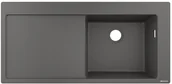 Zlewozmywaki - Hansgrohe S51 Zlewozmywak granitowy jednokomorowy 105x51 cm kamienna szarość 43314290 - miniaturka - grafika 1